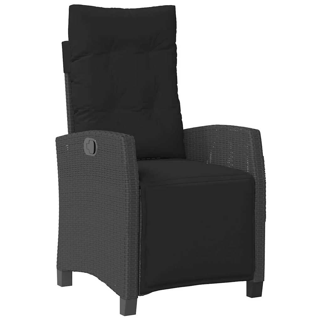 Have Spisebordssæt 5 stk. Sort polyrattan