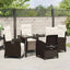 Have Spisebordssæt 5 stk. Brun polyrattan