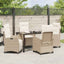 Have Spisebordssæt 5 stk. Beige polyrattan