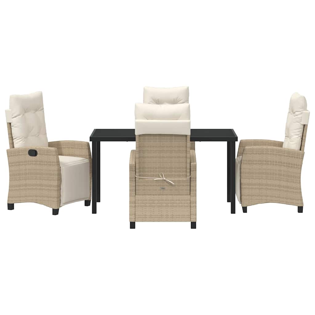 Have Spisebordssæt 5 stk. Beige polyrattan