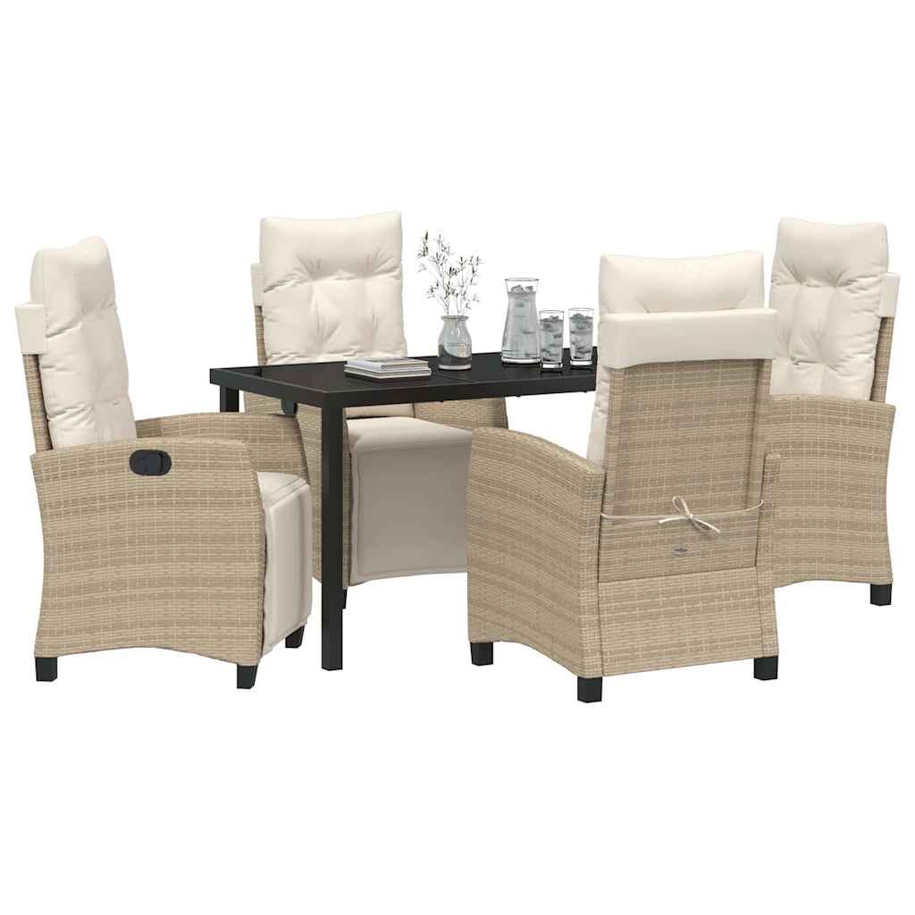 Have Spisebordssæt 5 stk. Beige polyrattan