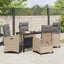 Have Spisebordssæt 5 stk. Beige polyrattan
