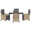 Have Spisebordssæt 5 stk. Beige polyrattan