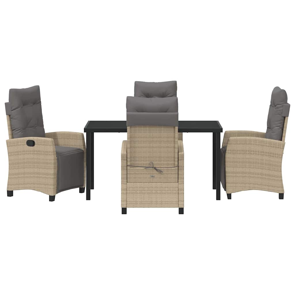 Have Spisebordssæt 5 stk. Beige polyrattan