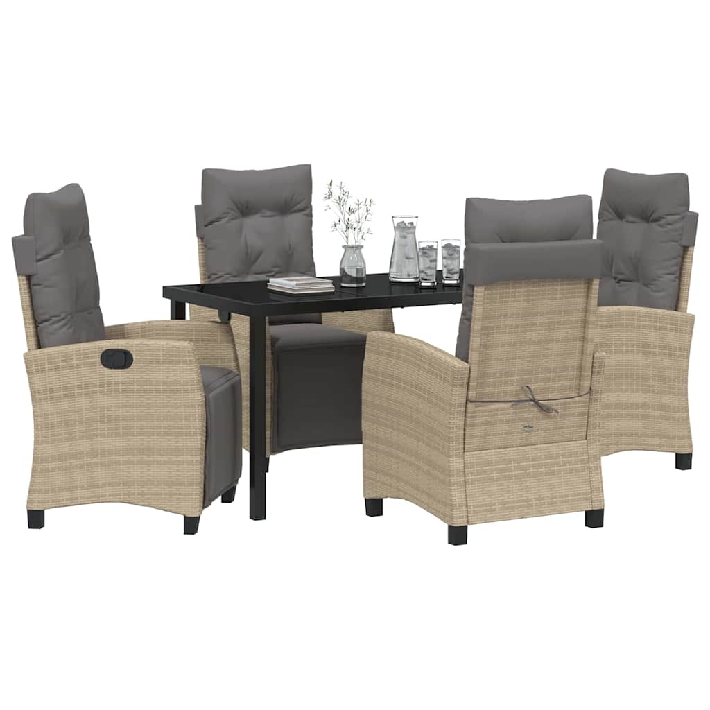 Have Spisebordssæt 5 stk. Beige polyrattan