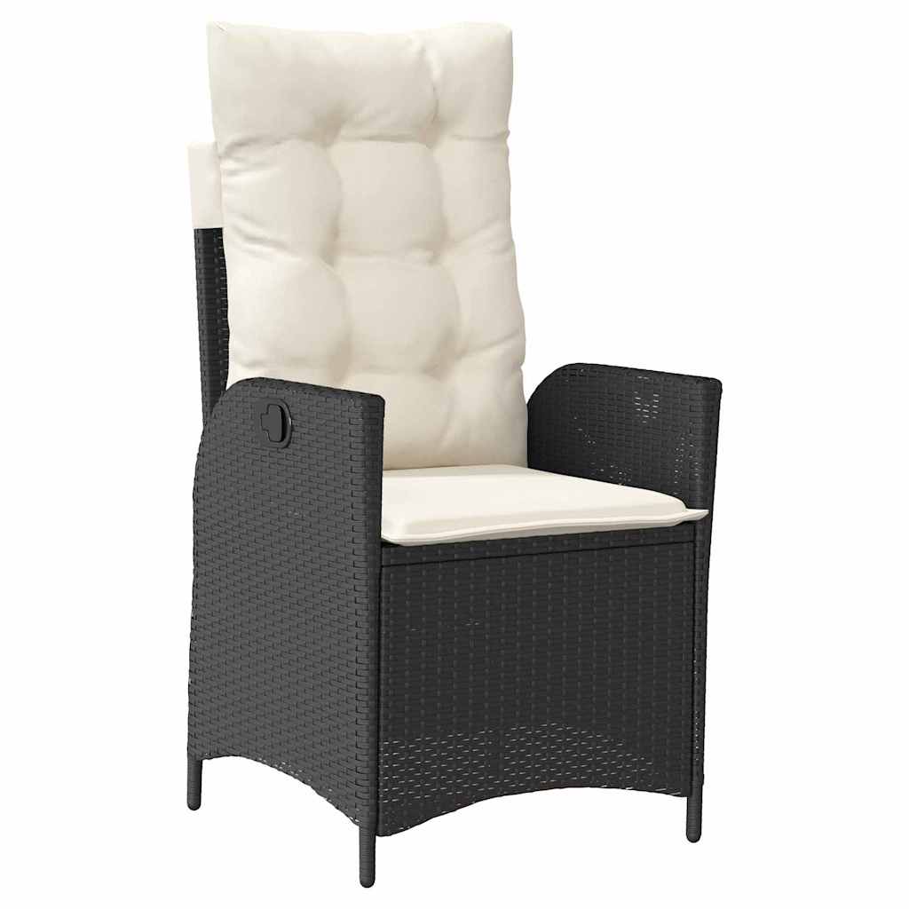 Have Spisebordssæt 5 stk. Sort polyrattan