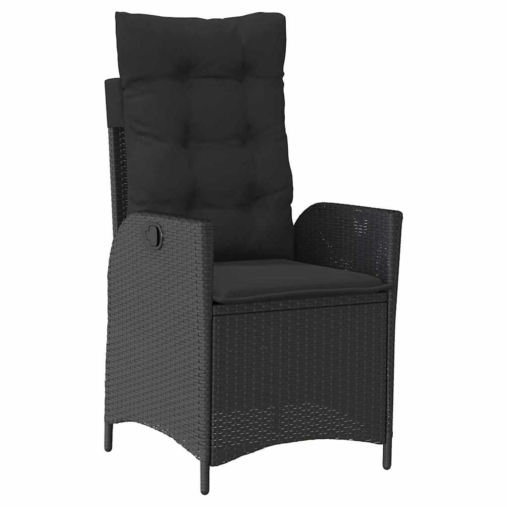 Have Spisebordssæt 5 stk. Sort polyrattan