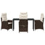 Have Spisebordssæt 5 stk. Brun polyrattan