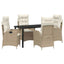 Have Spisebordssæt 5 stk. Beige polyrattan