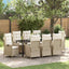 Have Spisebordssæt med pude 9 pcs Beige polyrattan