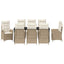 Have Spisebordssæt med pude 9 pcs Beige polyrattan