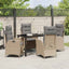 Have Spisebordssæt 5 stk. Beige polyrattan