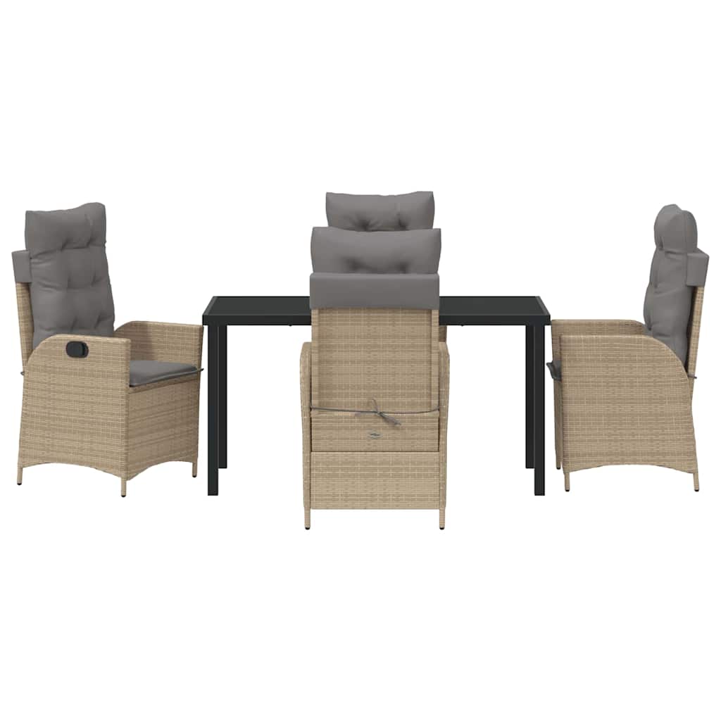Have Spisebordssæt 5 stk. Beige polyrattan