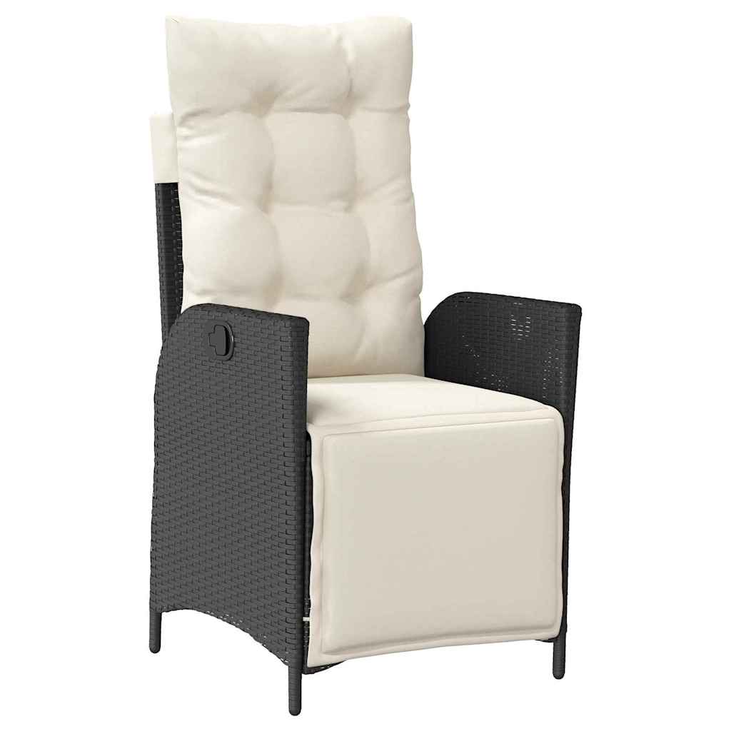 Have Spisebordssæt 5 stk. Sort polyrattan
