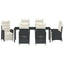 Have Spisebordssæt med pude 7 pcs Sort polyrattan
