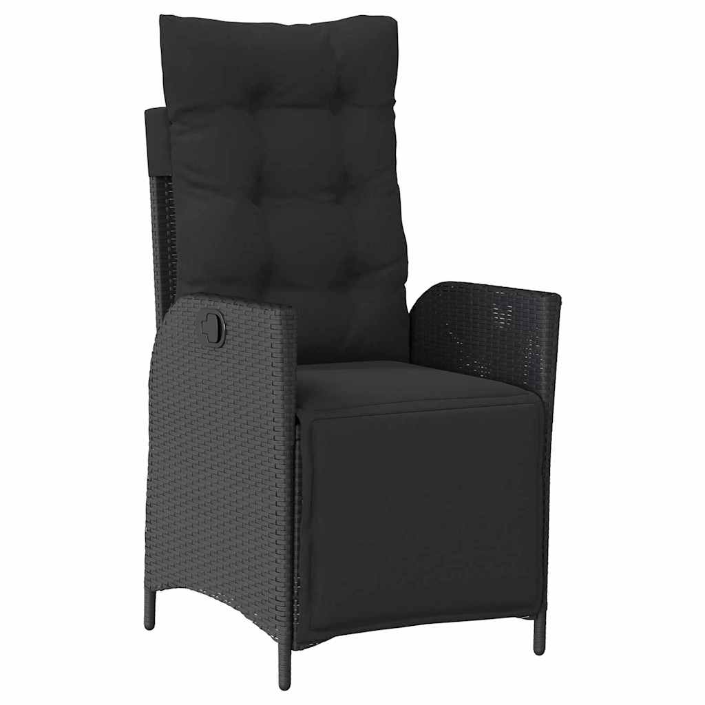 Have Spisebordssæt 5 stk. Sort polyrattan