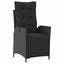 Have Spisebordssæt med pude 7 pcs Sort polyrattan