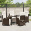 Have Spisebordssæt 5 stk. Brun polyrattan