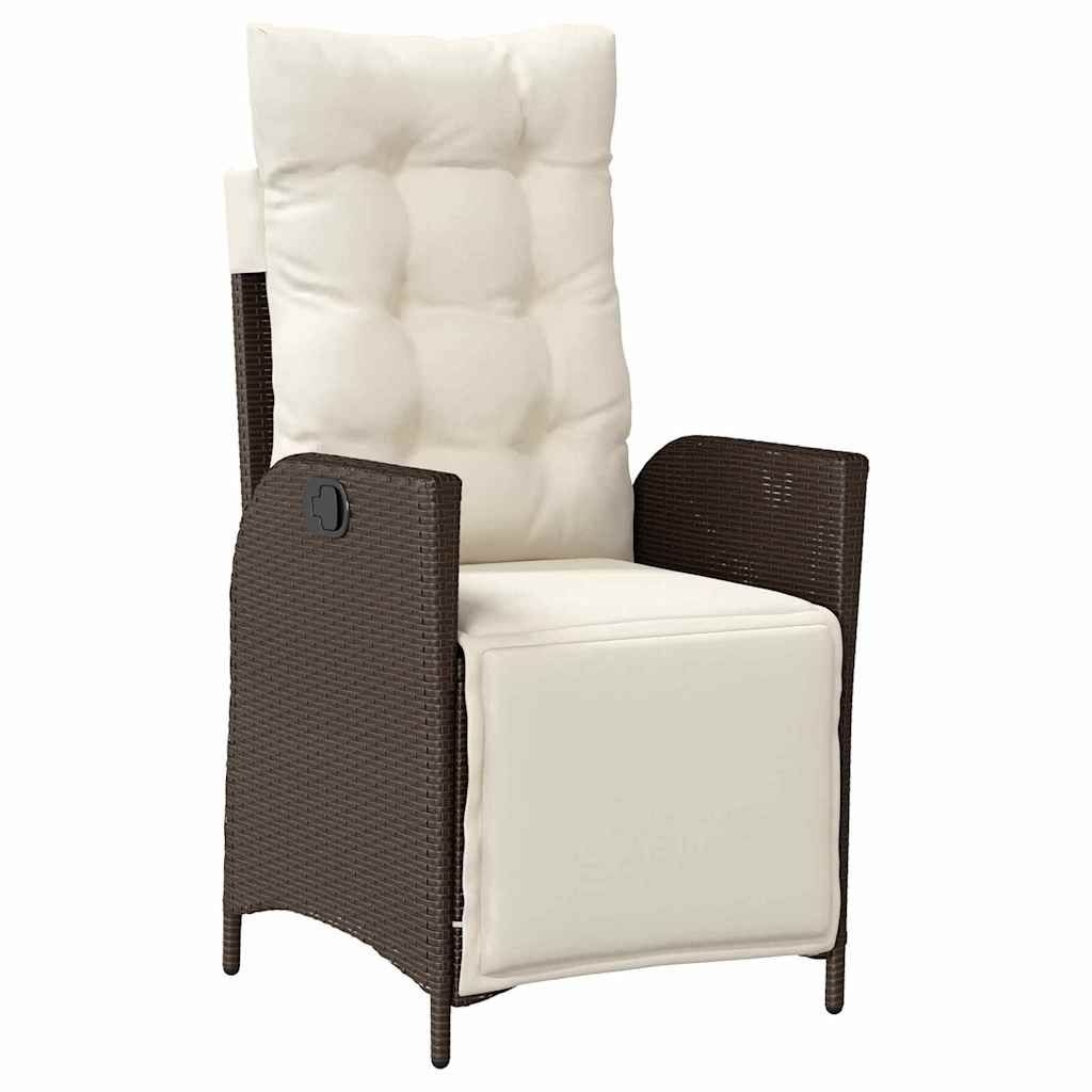 Have Spisebordssæt 5 stk. Brun polyrattan