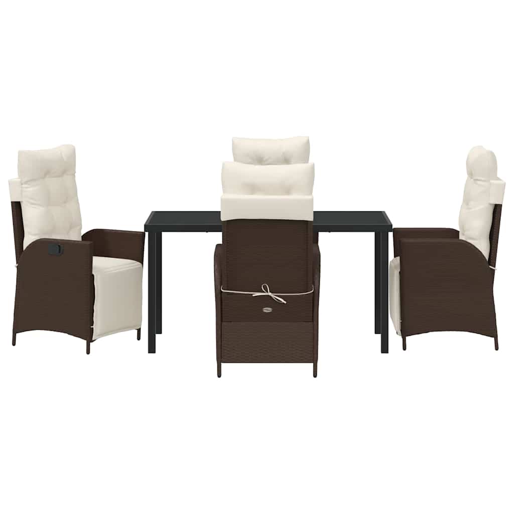 Have Spisebordssæt 5 stk. Brun polyrattan