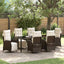 Have Spisebordssæt med pude 7 pcs Brun polyrattan