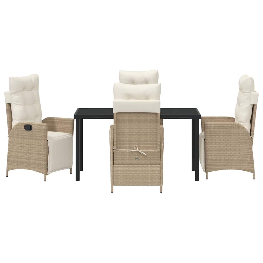 Have Spisebordssæt 5 stk. Beige polyrattan