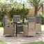 Have Spisebordssæt 5 stk. Beige polyrattan