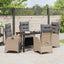 Have Spisebordssæt 5 stk. Beige polyrattan