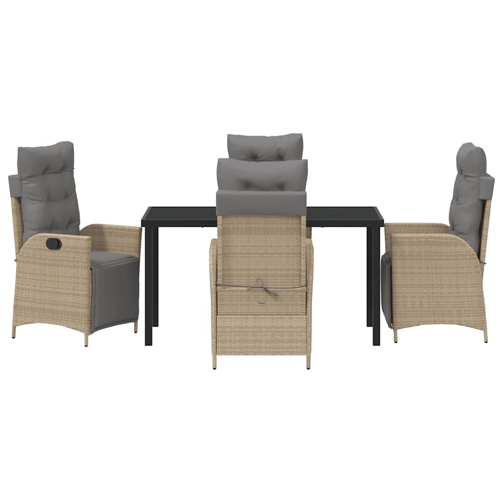 Have Spisebordssæt 5 stk. Beige polyrattan