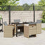 Have Spisebordssæt 5 stk. Beige polyrattan