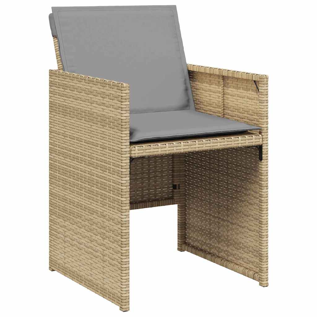 Have Spisebordssæt 5 stk. Beige polyrattan