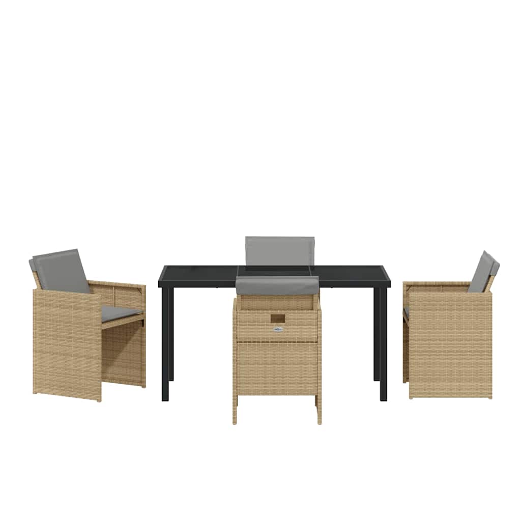 Have Spisebordssæt 5 stk. Beige polyrattan