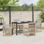 Have Spisebordssæt 5 stk. Beige polyrattan