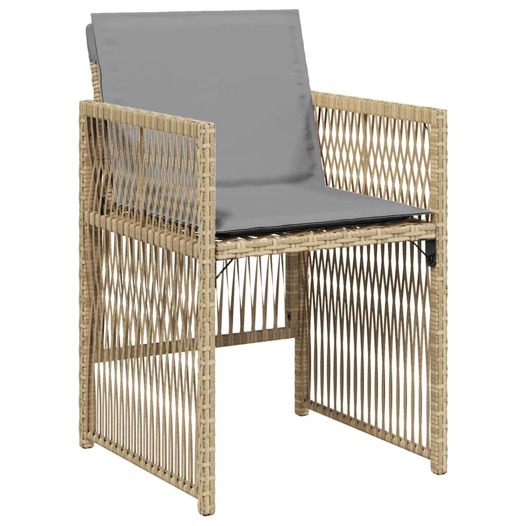 Have Spisebordssæt 5 stk. Beige Pulverlakeret stål