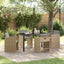 Have Spisebordssæt 5 stk. Beige polyrattan