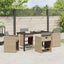 Have Spisebordssæt 5 stk. Beige polyrattan