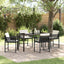 Have Spisebordssæt 5 stk. Sort polyrattan