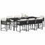 Have Spisebordssæt 9 pcs Sort polyrattan