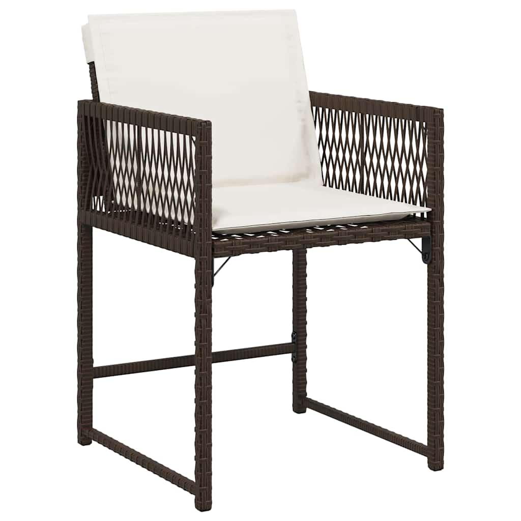 Have Spisebordssæt 5 stk. Brun polyrattan