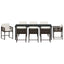 Have Spisebordssæt 9 pcs Brun polyrattan