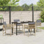 Have Spisebordssæt 5 stk. Beige polyrattan