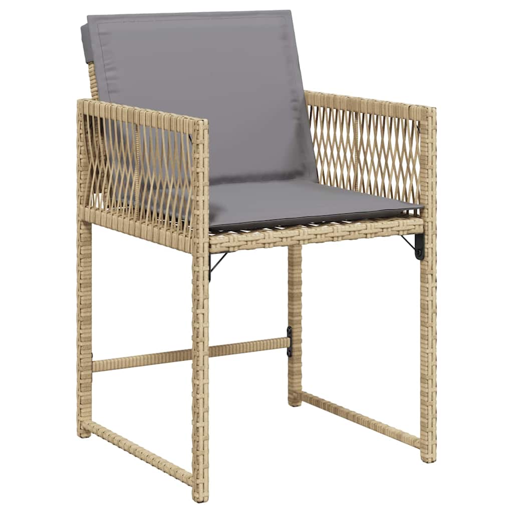 Have Spisebordssæt 5 stk. Beige polyrattan