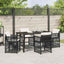 Have Spisebordssæt 5 stk. Sort polyrattan