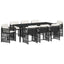 Have Spisebordssæt 9 pcs Sort polyrattan
