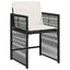 Have Spisebordssæt 9 pcs Sort polyrattan