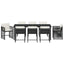 Have Spisebordssæt 9 pcs Sort polyrattan