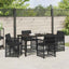 Have Spisebordssæt 5 stk. Sort polyrattan