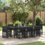 Have Spisebordssæt 9 pcs Sort polyrattan