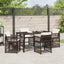 Have Spisebordssæt 5 stk. Brun polyrattan