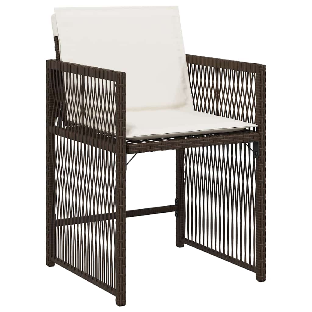 Have Spisebordssæt 5 stk. Brun polyrattan